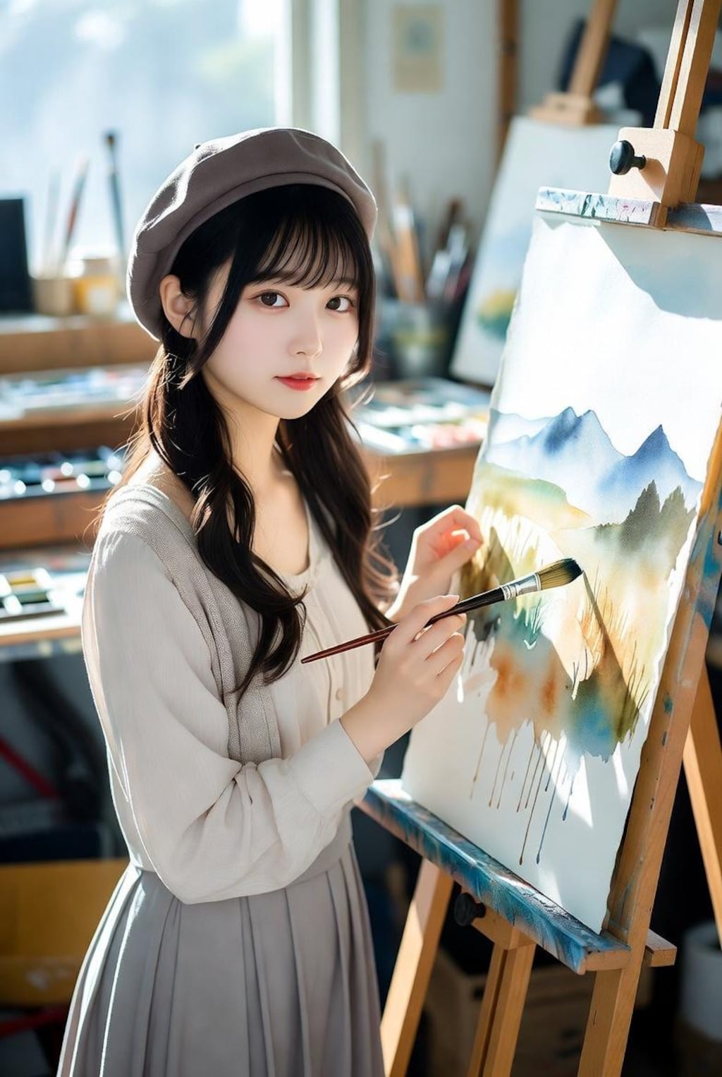 水彩画的な