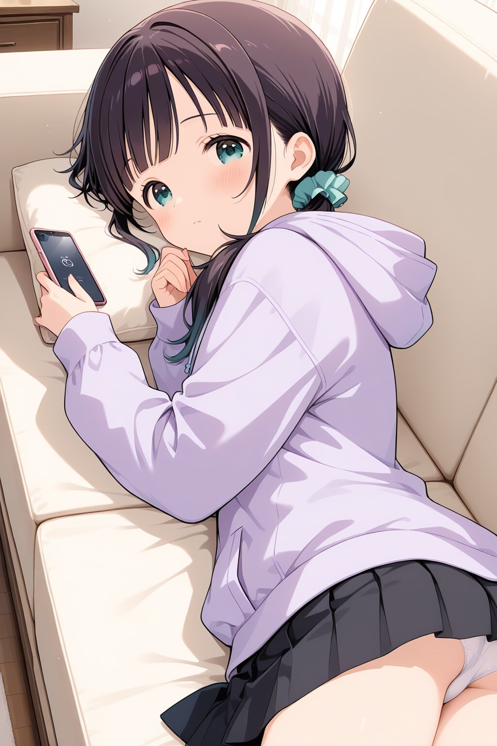 スマホに夢中で隙に気づかないまなか
