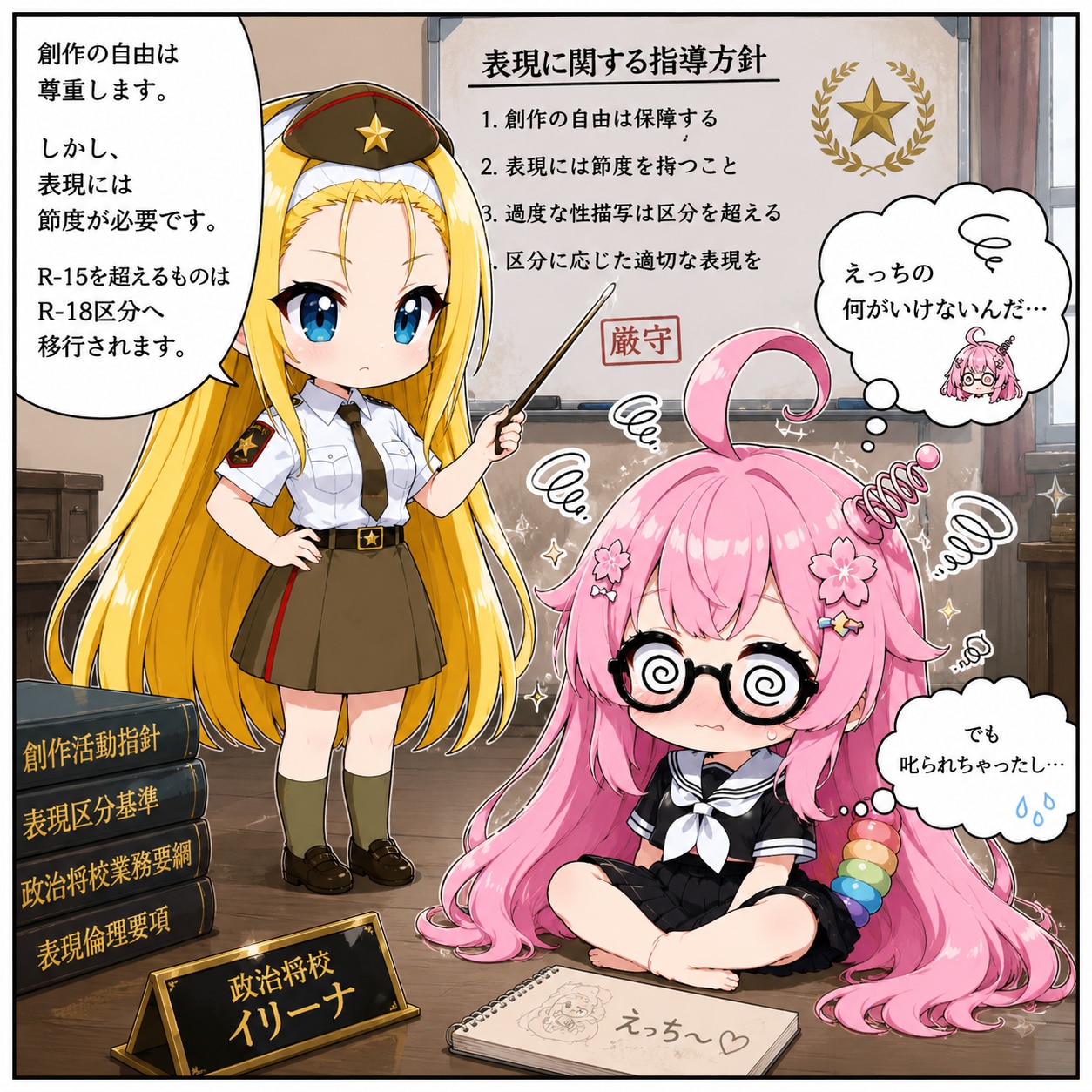 えっち表現に悩むピンク電波女 | の人気AIイラスト・グラビア