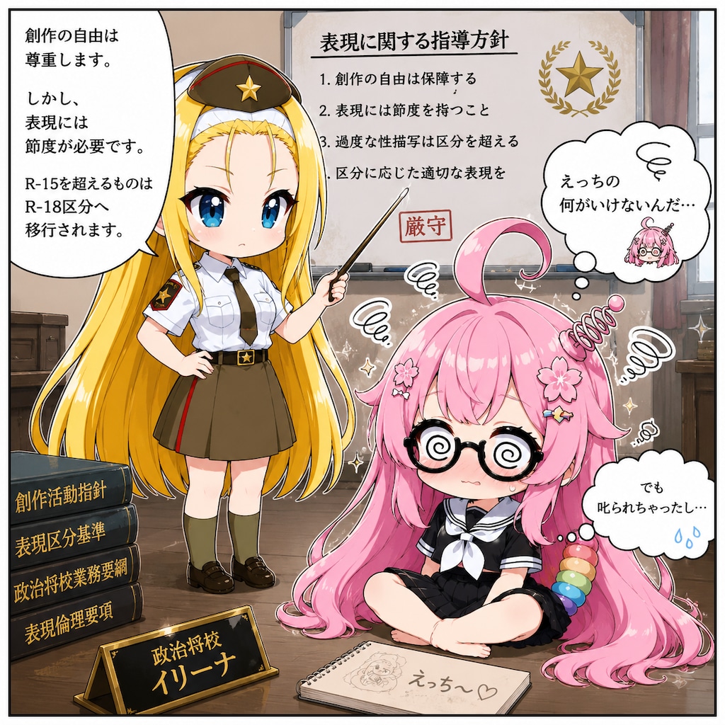 えっち表現に悩むピンク電波女