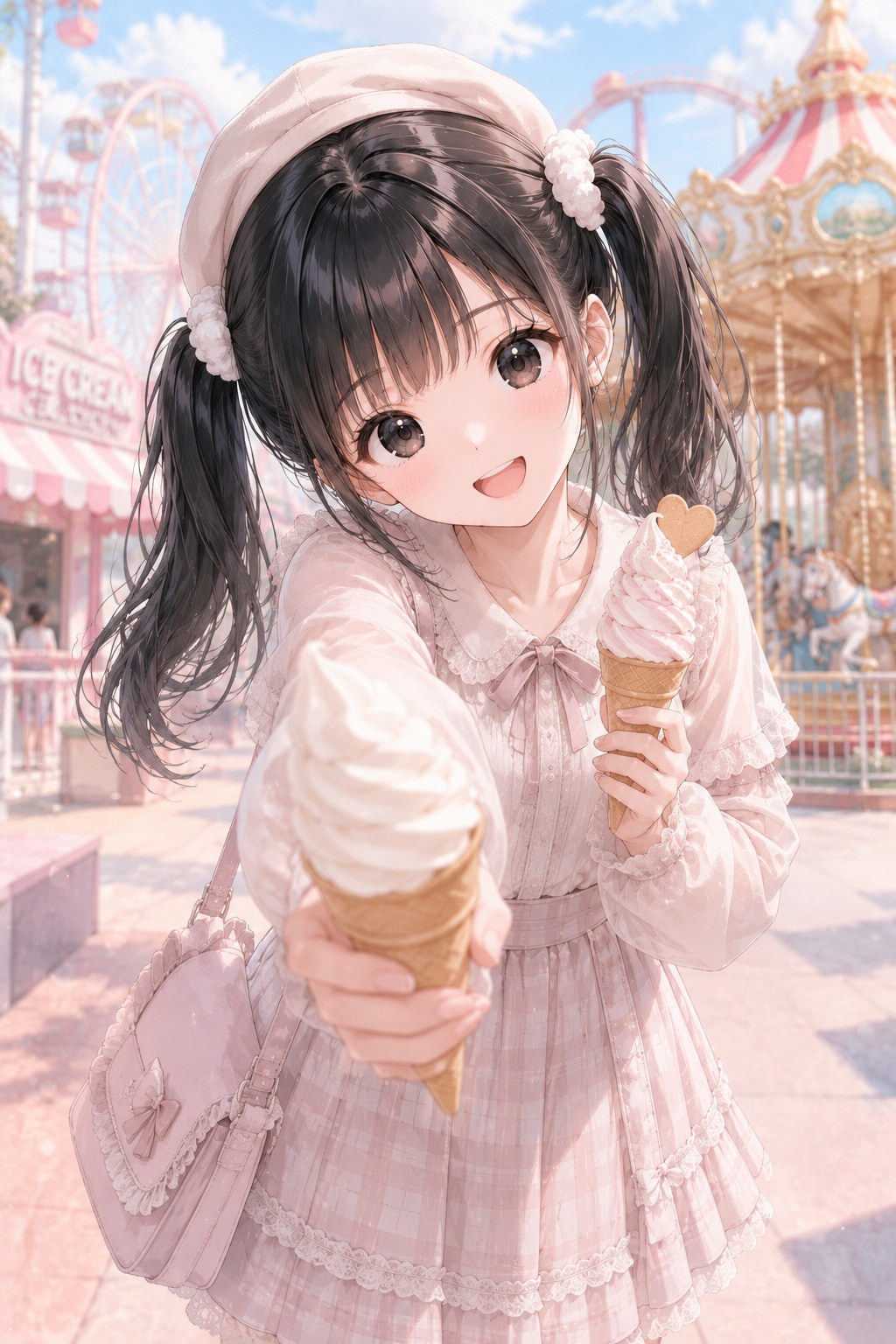 はいっ♪今日はソフトクリームの日だよ♡