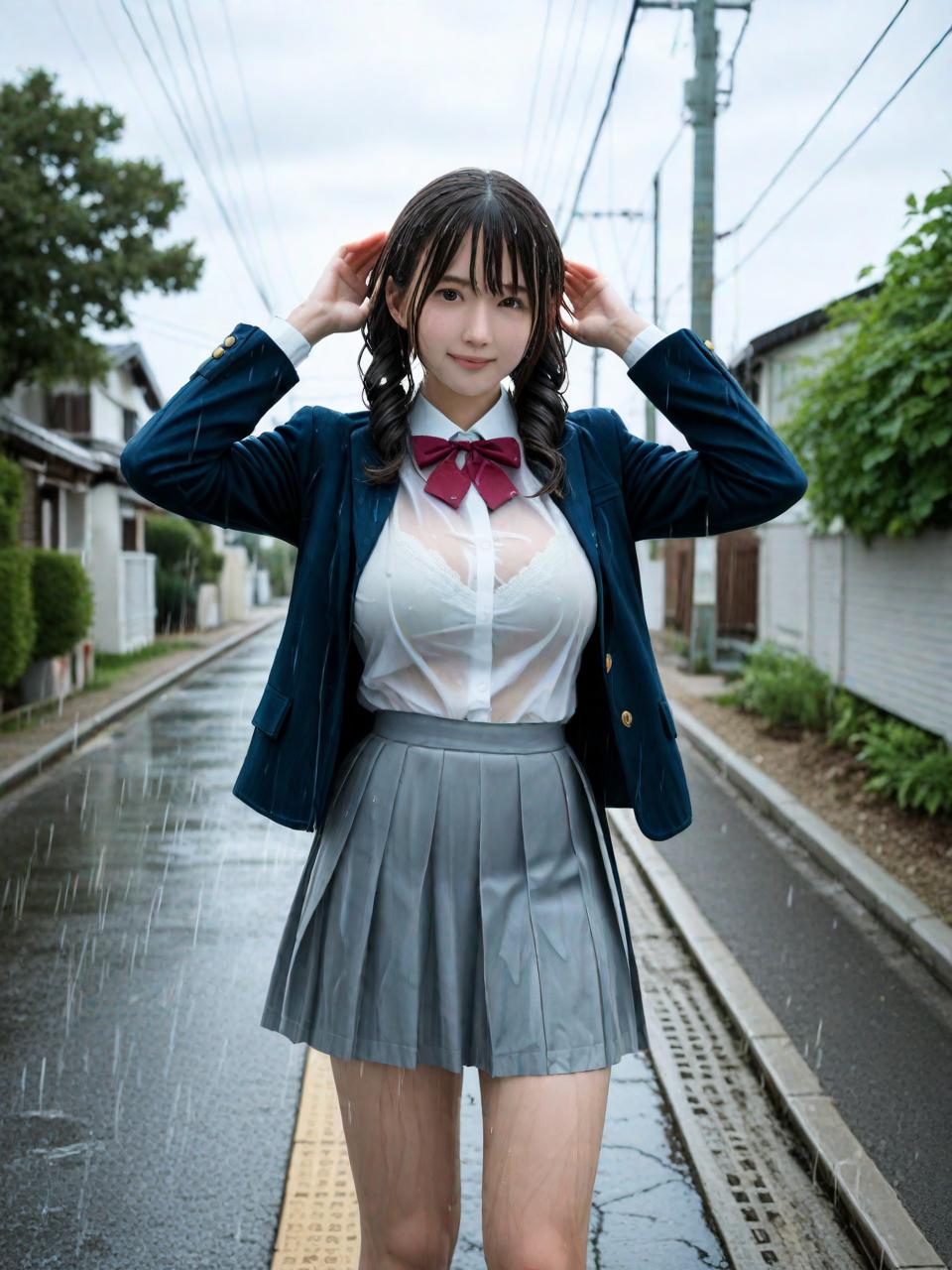 濡れた女子校生