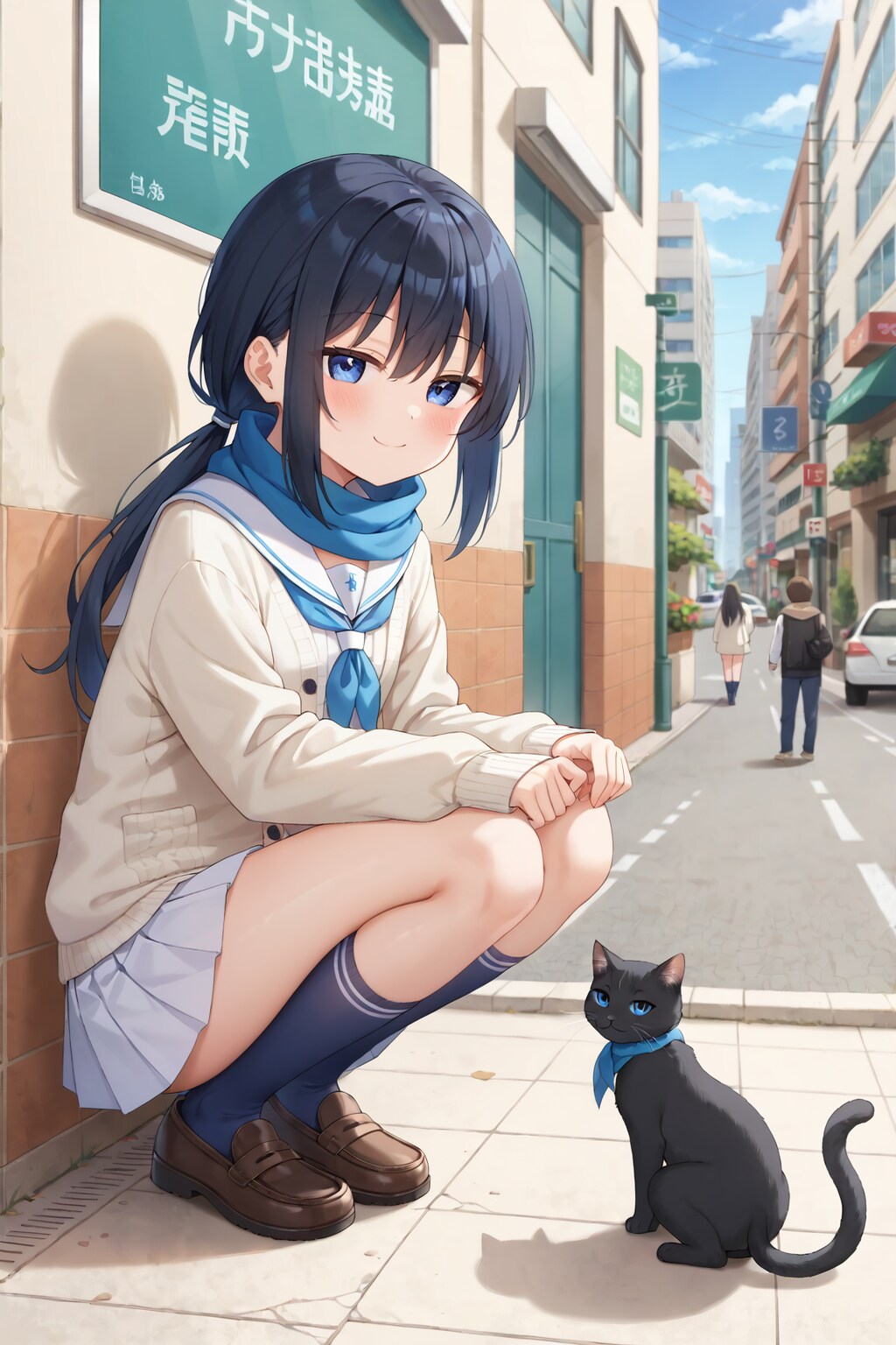 猫と女の子