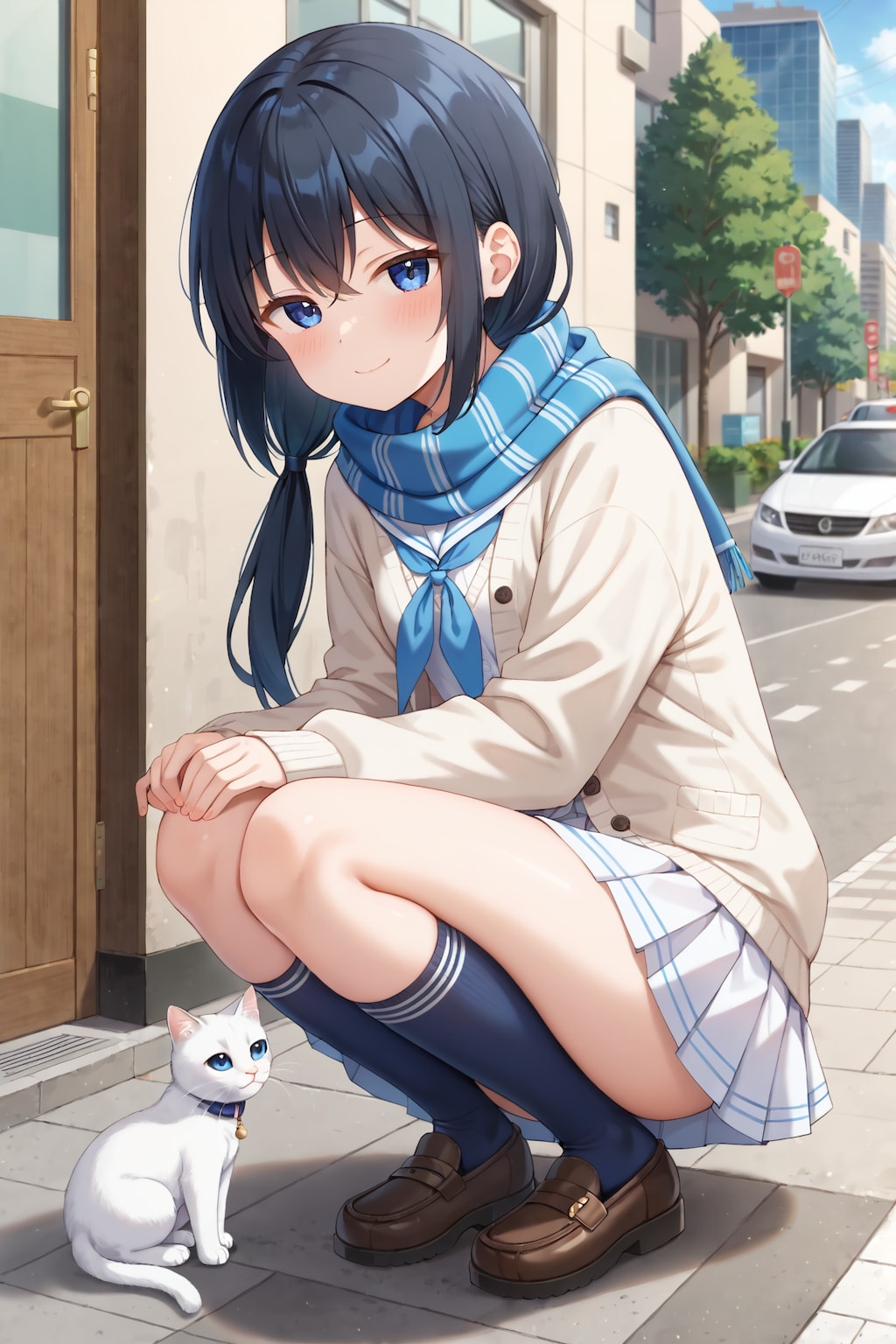 猫と女の子