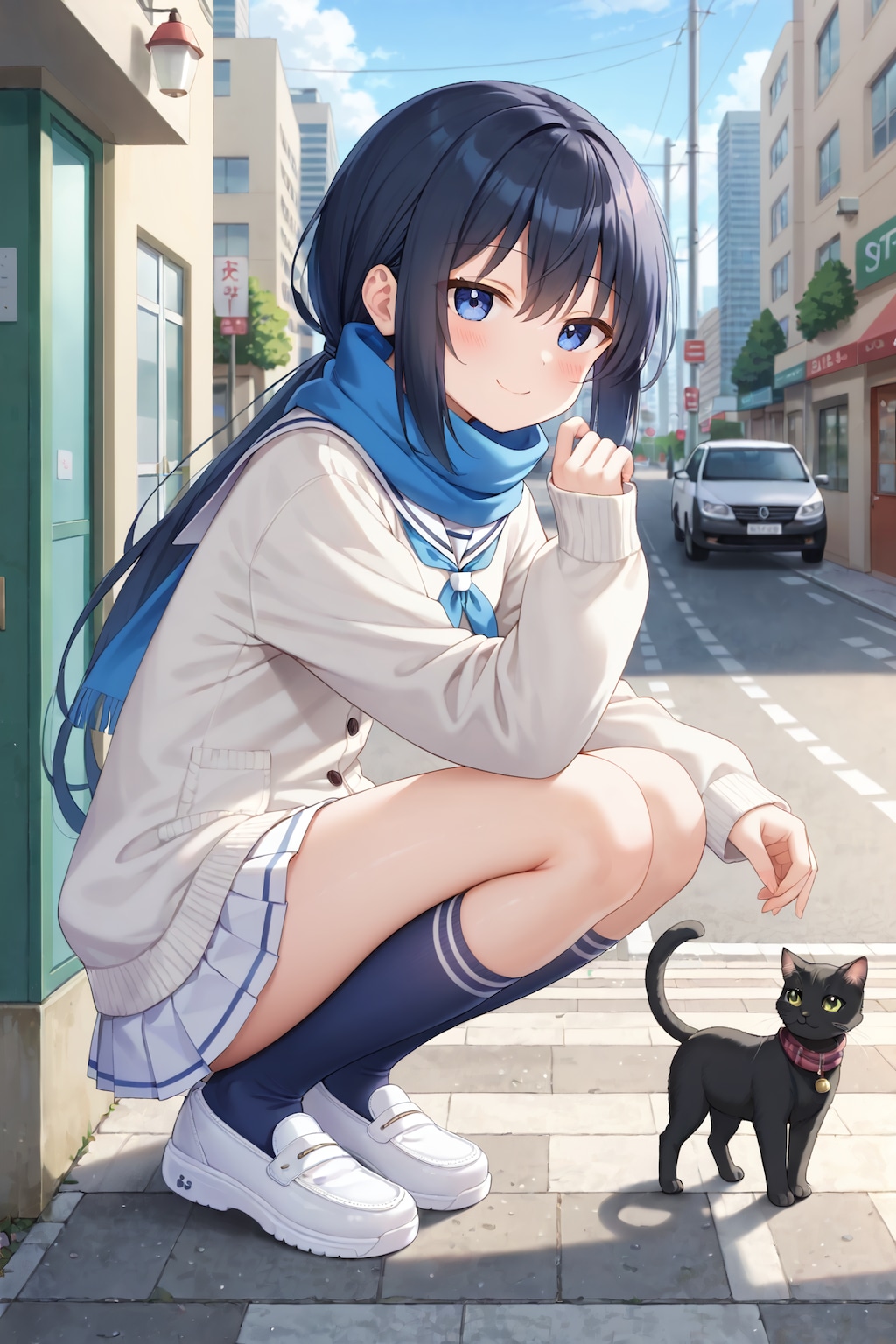 猫と女の子