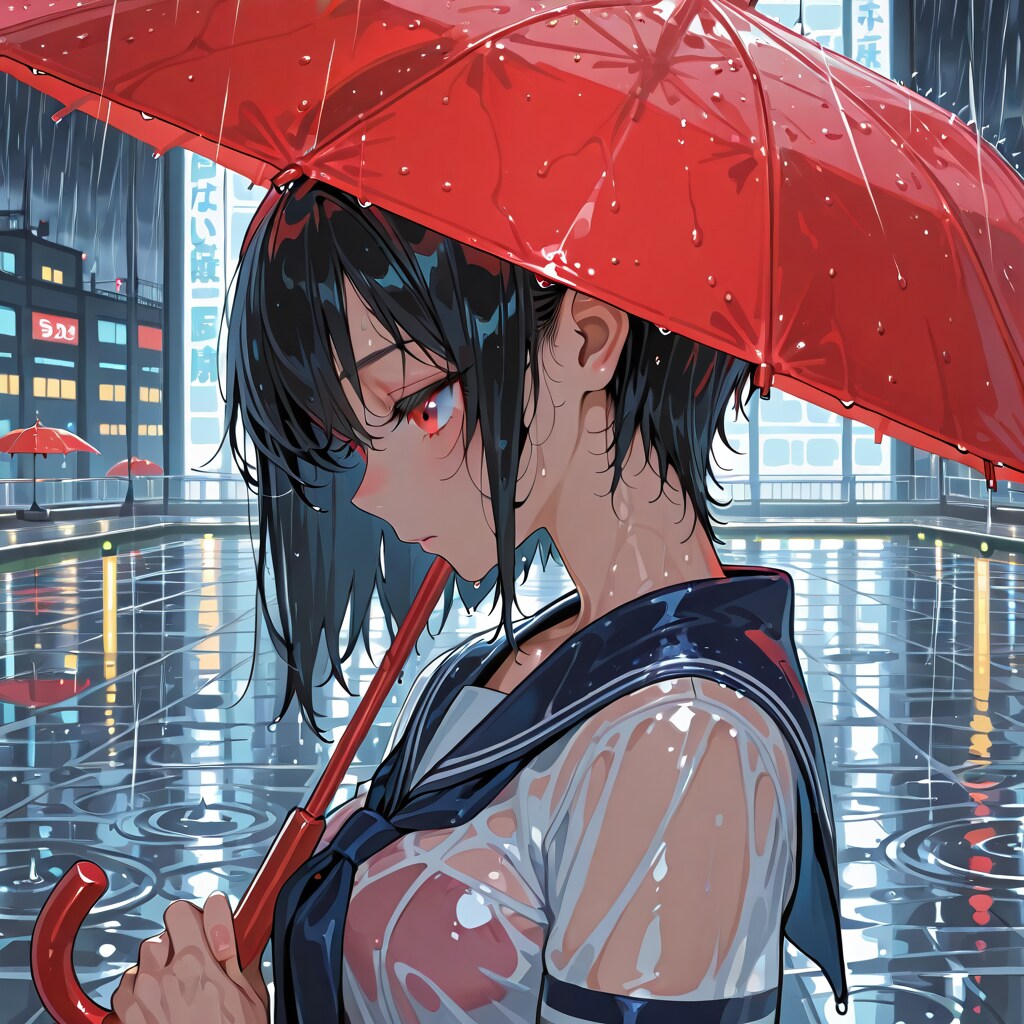 赤いアンブレラ