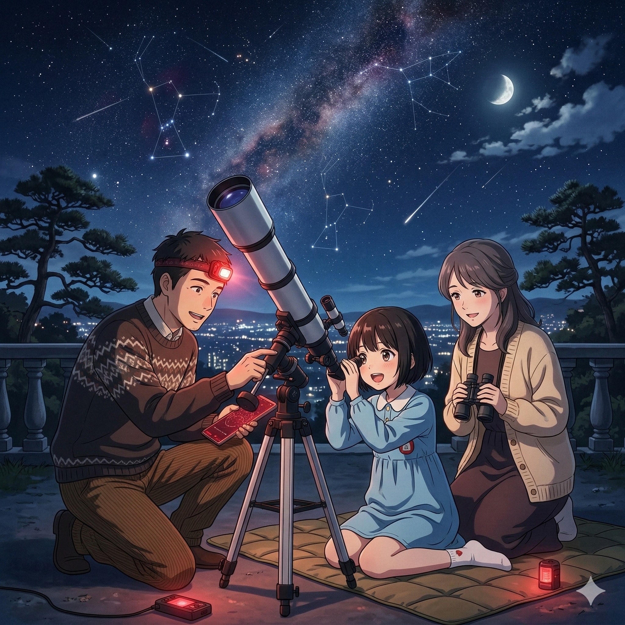 天体観測な家族 | の人気AIイラスト・グラビア