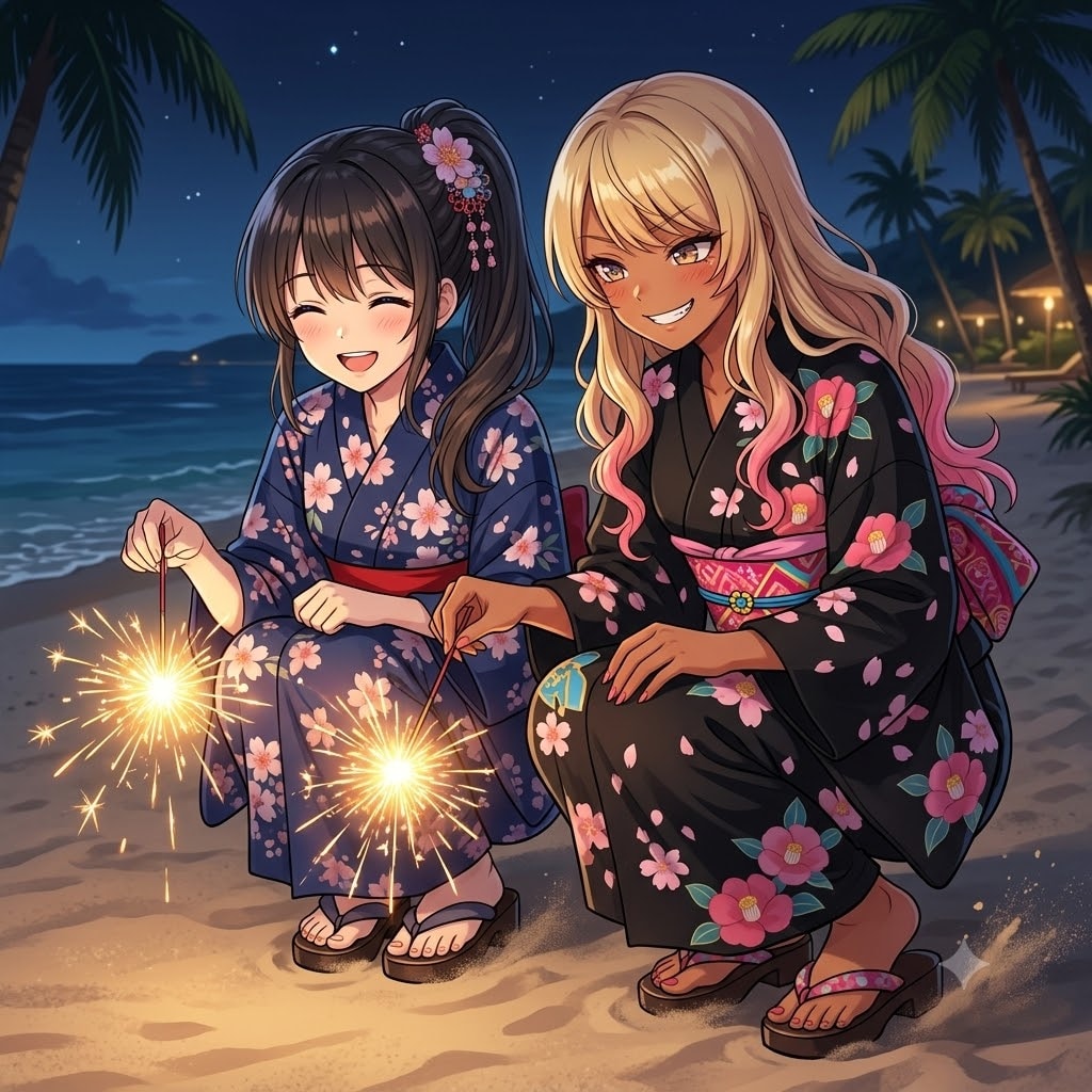 ギャルちゃんとポニーテールちゃん🩷