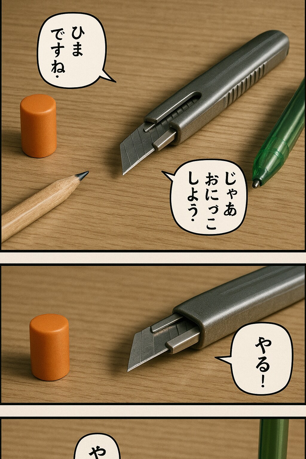 文具たちでくにへかえるんだな | の人気AIイラスト・グラビア