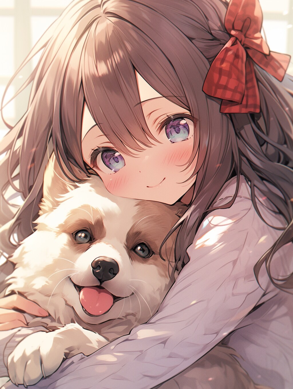 女の子と犬 girl and a dog