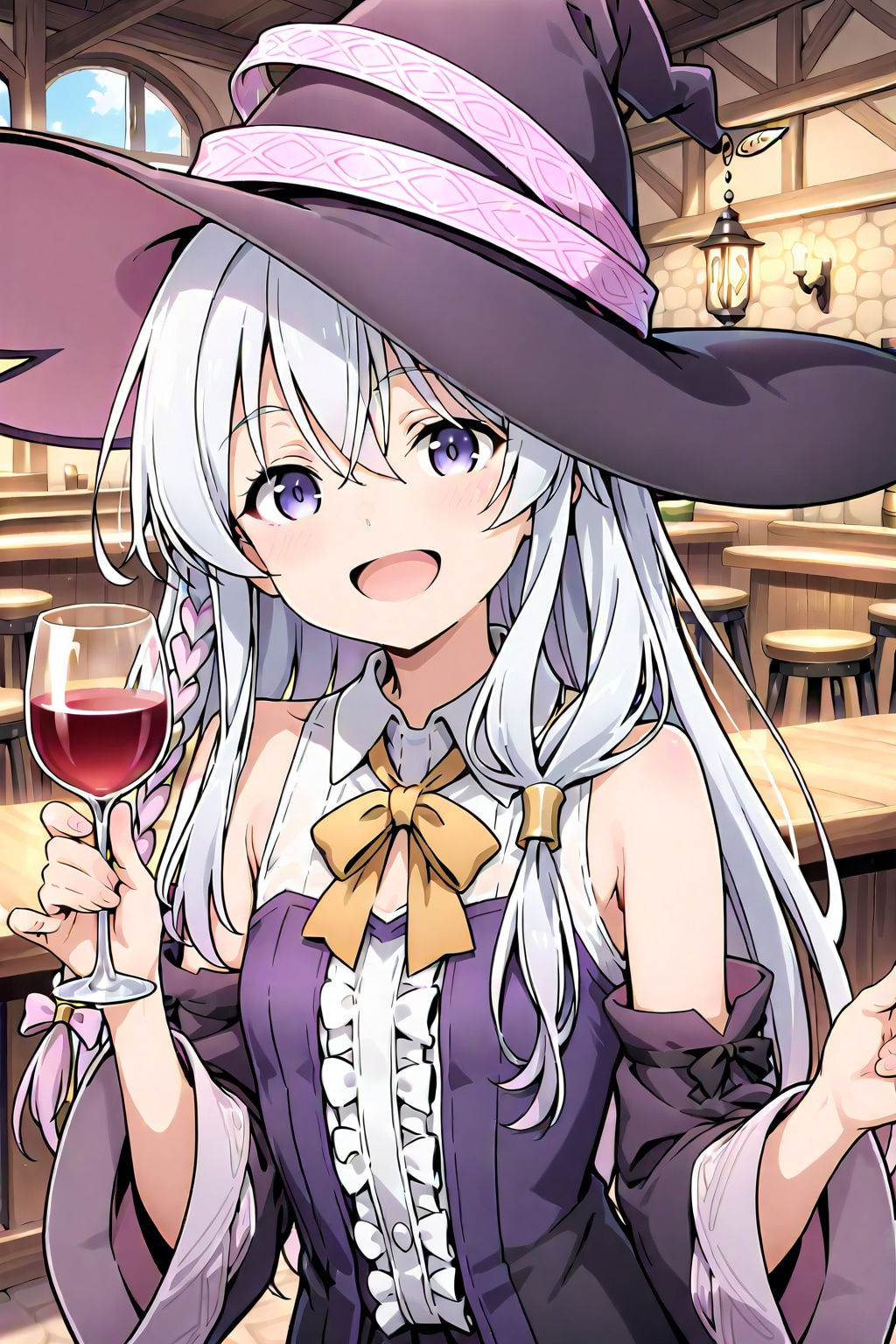 何やら嬉しそうに乾杯している灰の魔女様 | の人気AIイラスト・グラビア