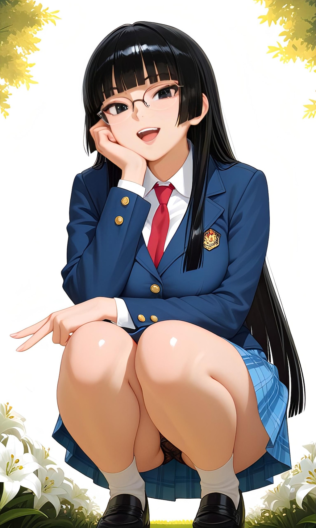👑しゃがみピース杏樹(R15)