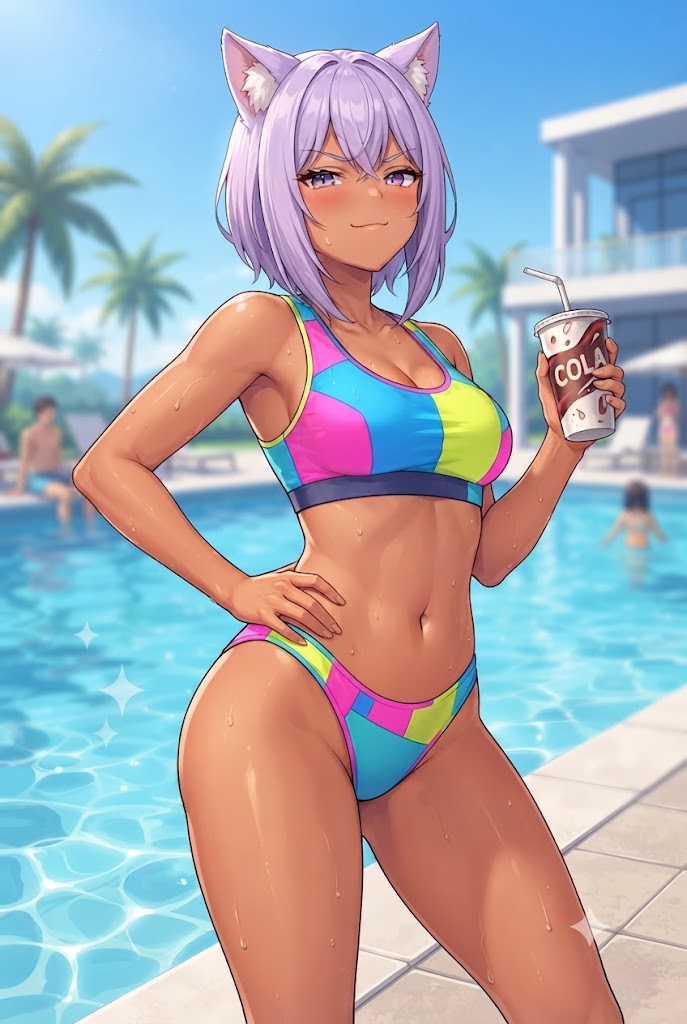 どうにゃ。参ったかにゃ。