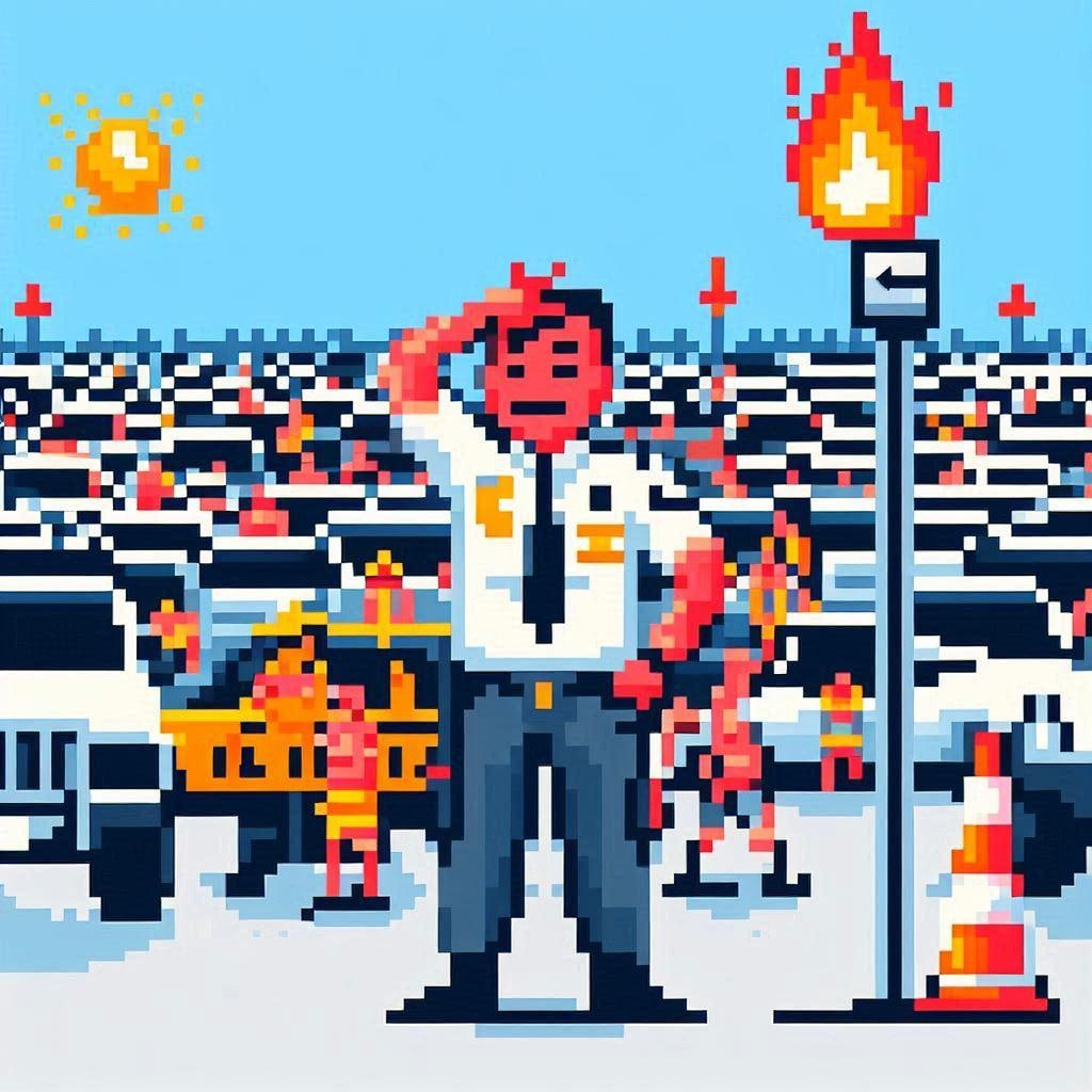 オーシャンリゾートの駐車場誘導員