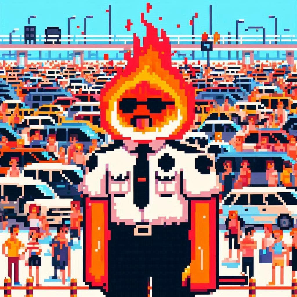 オーシャンリゾートの駐車場誘導員