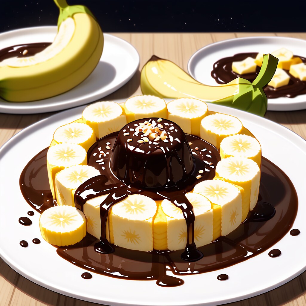 チョコレートとバナナのスイーツ