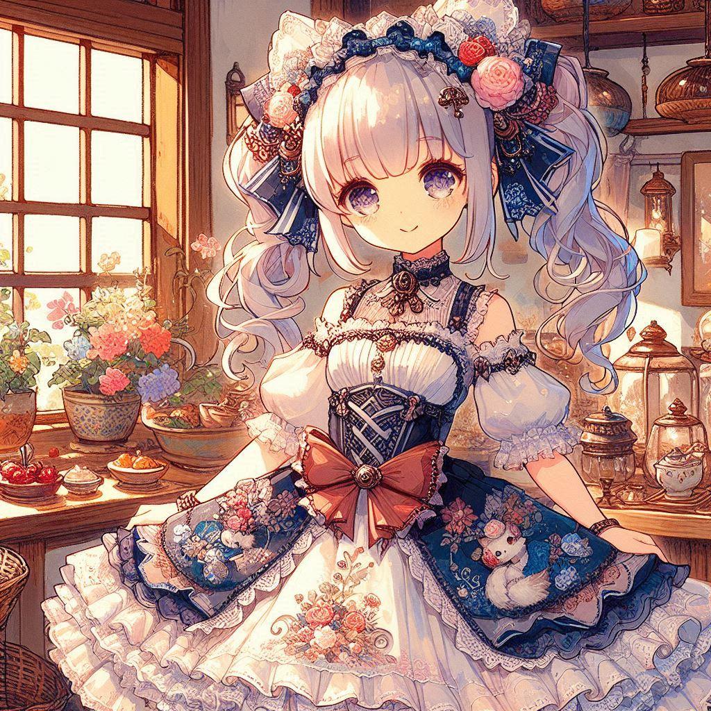 白髪の可愛い女の子【271】 | の人気AIイラスト・グラビア