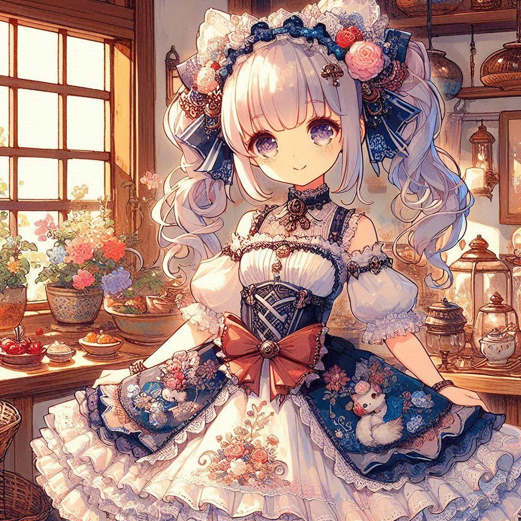 白髪の可愛い女の子【271】