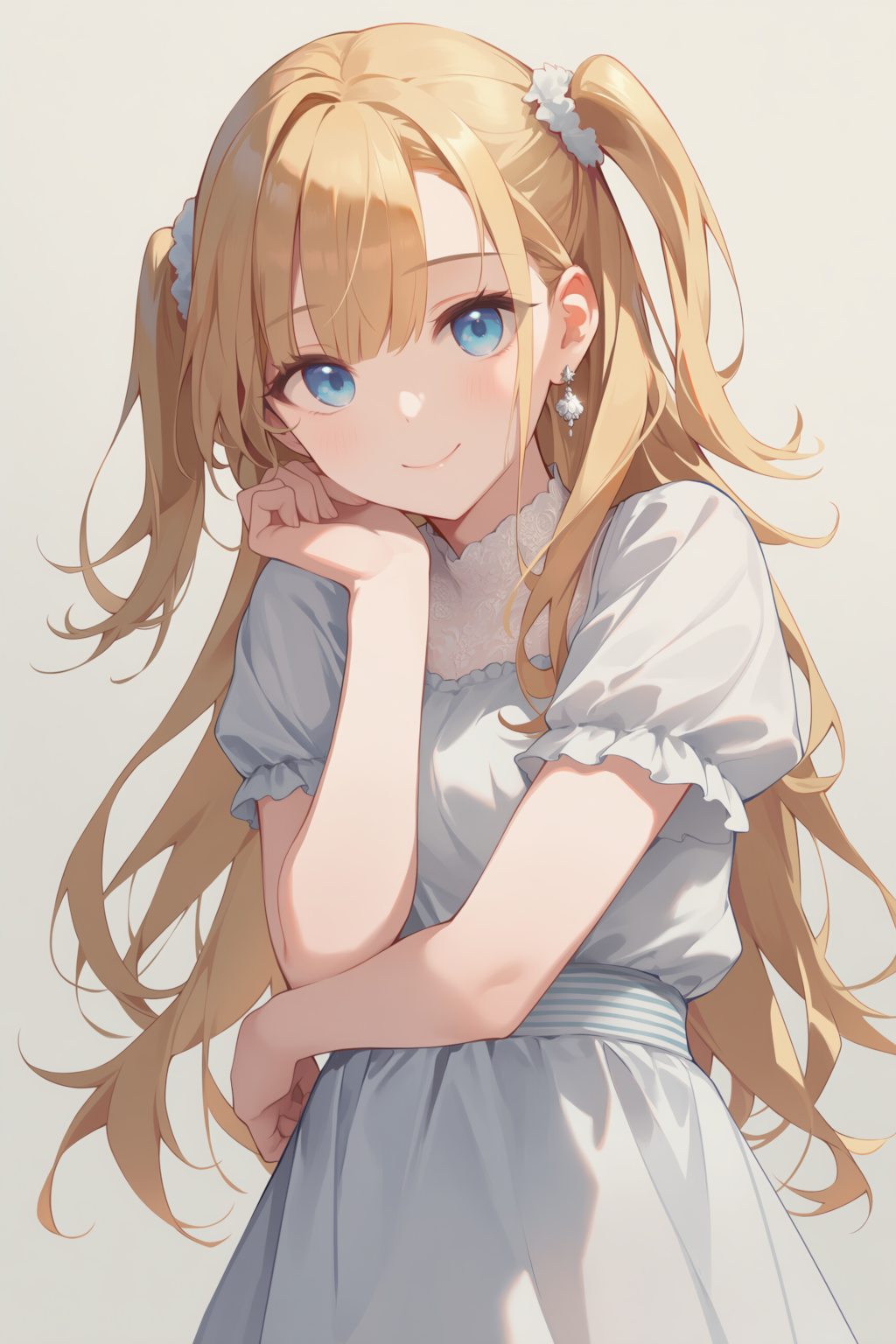 金髪ツーサイドアップさん