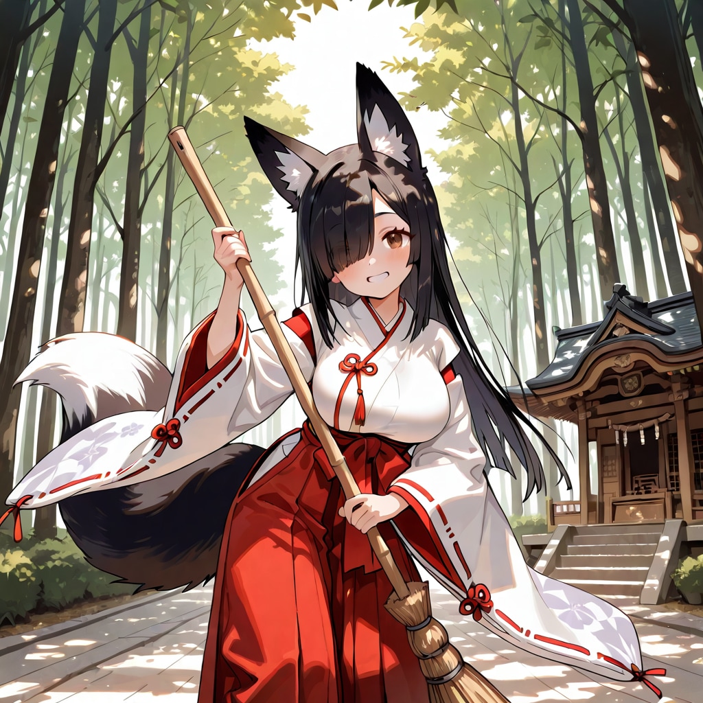 狐娘ヨーコのお掃除