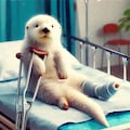 トランポリン白ラッコ 8枚目