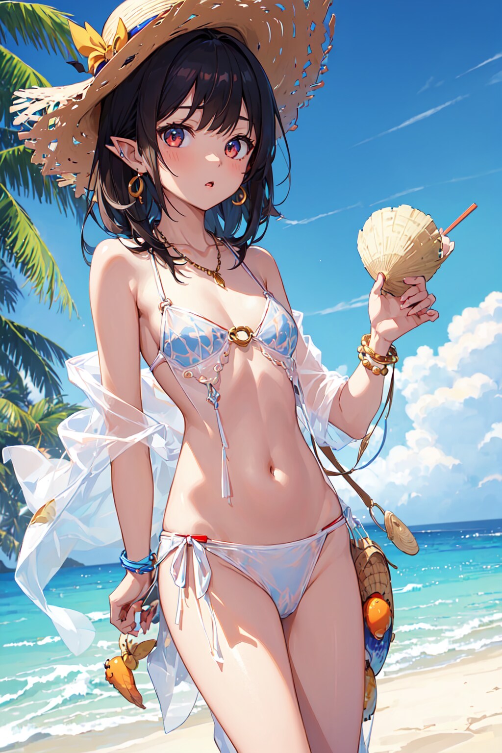 ビーチの少女