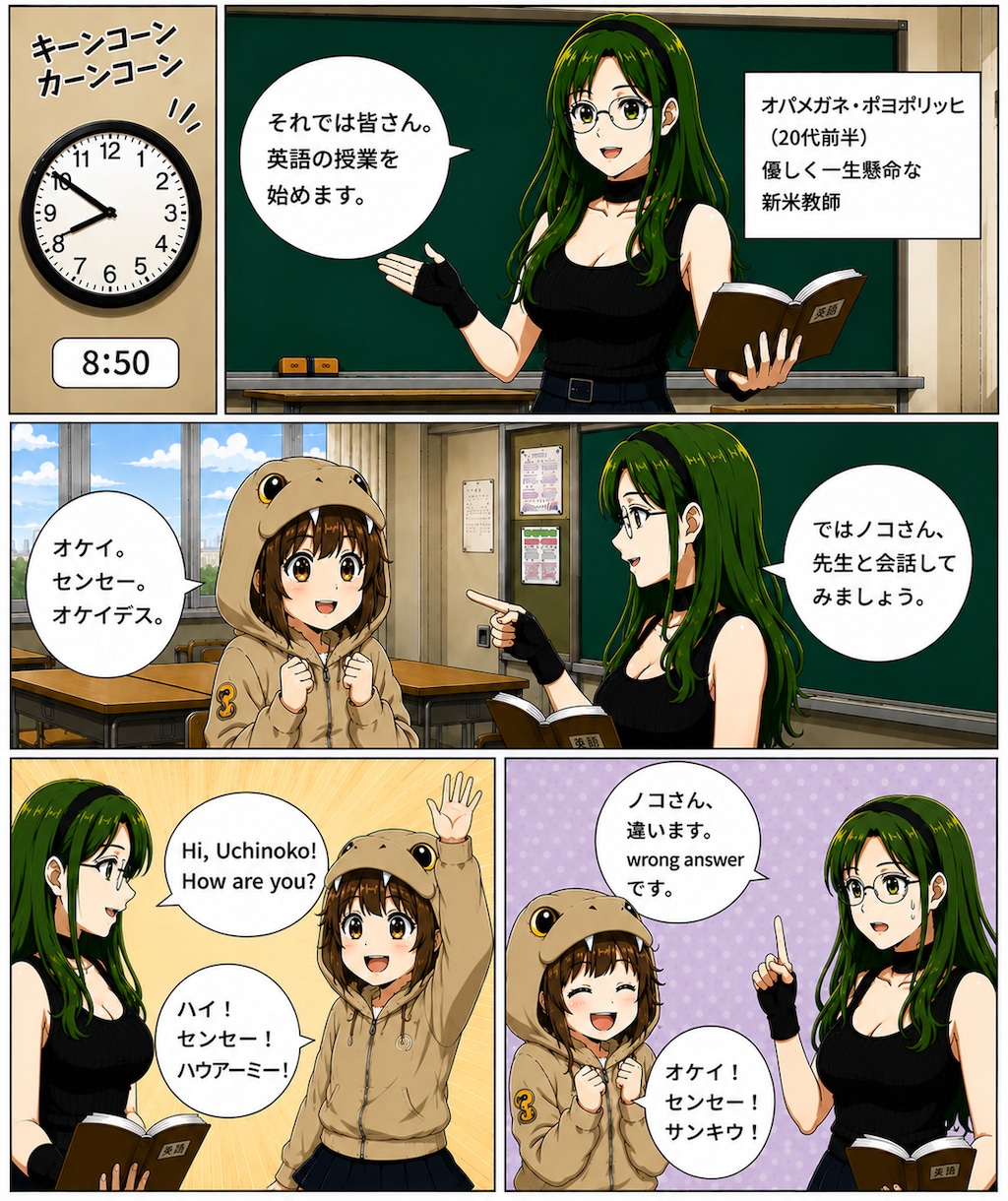 ちゃんとしたノコ金漫画　第2話「おイングリッシュ」