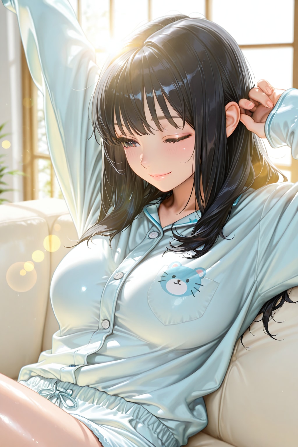「ん～っ。おはよ～！」