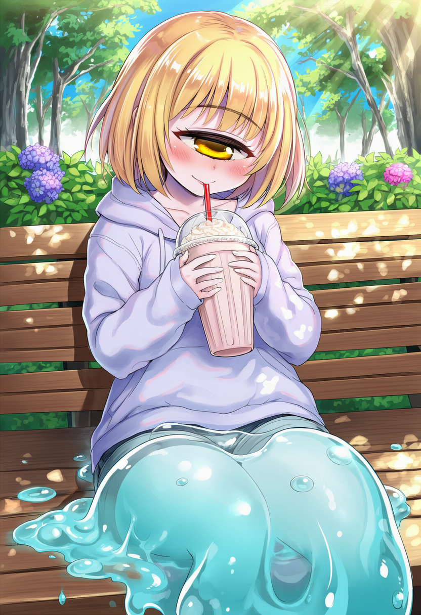 単眼スライム　食を楽しむ | の人気AIイラスト・グラビア