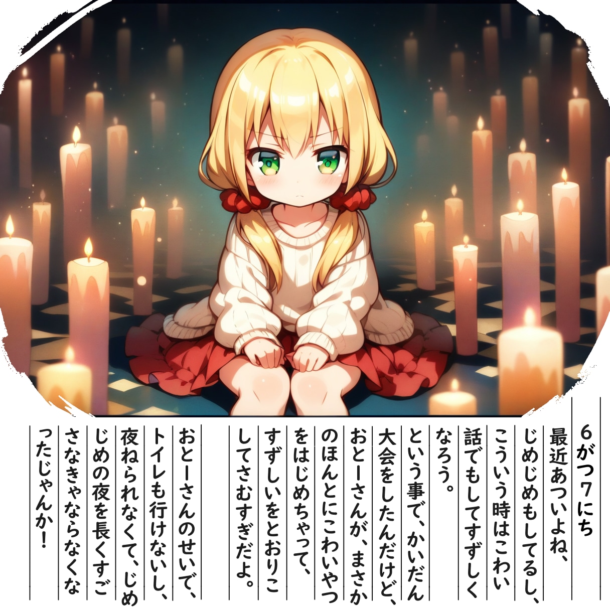 【絵日記】こわいはなしはダメダメです