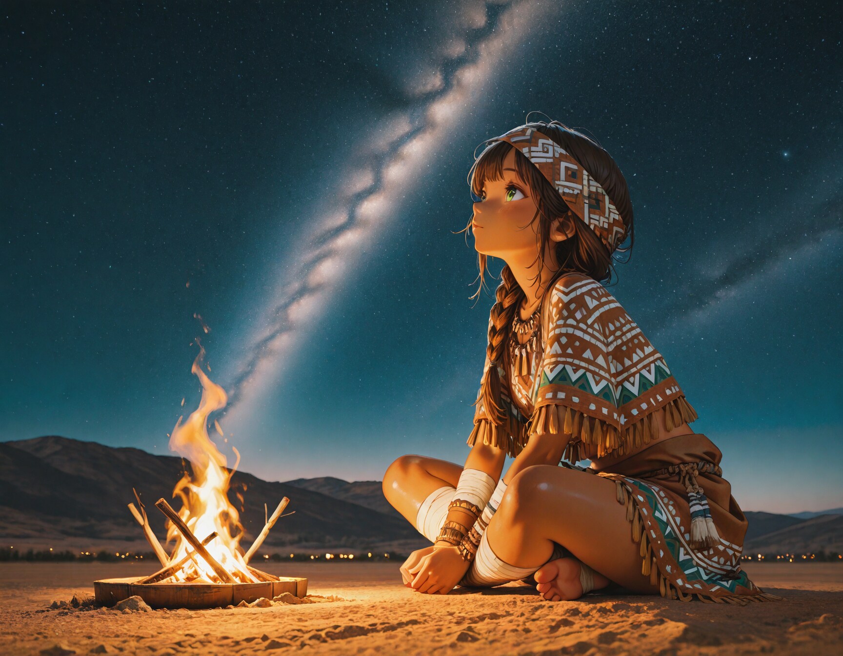 星降る砂漠の夜