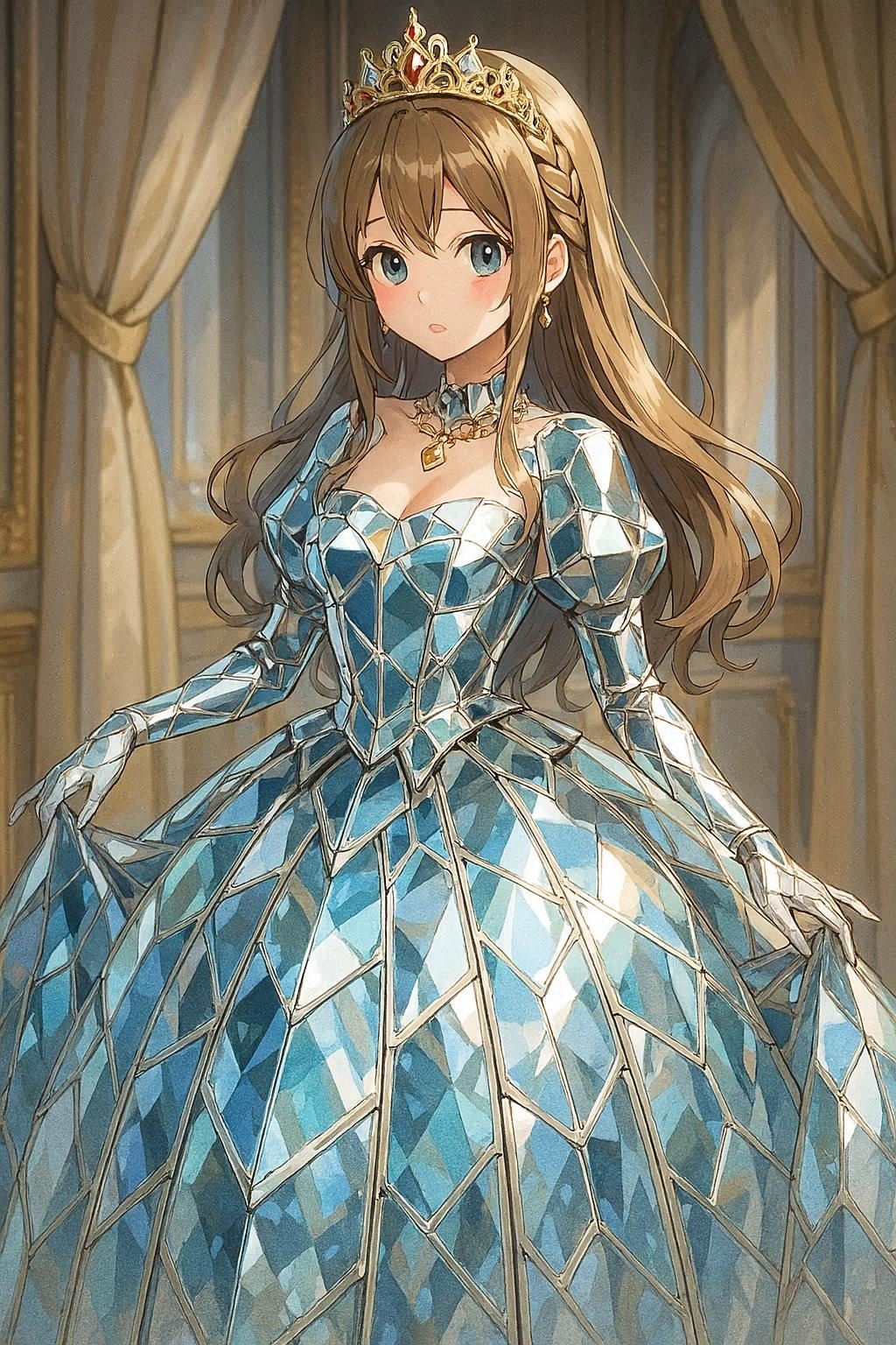 手鏡柄ドレス？のお姫様