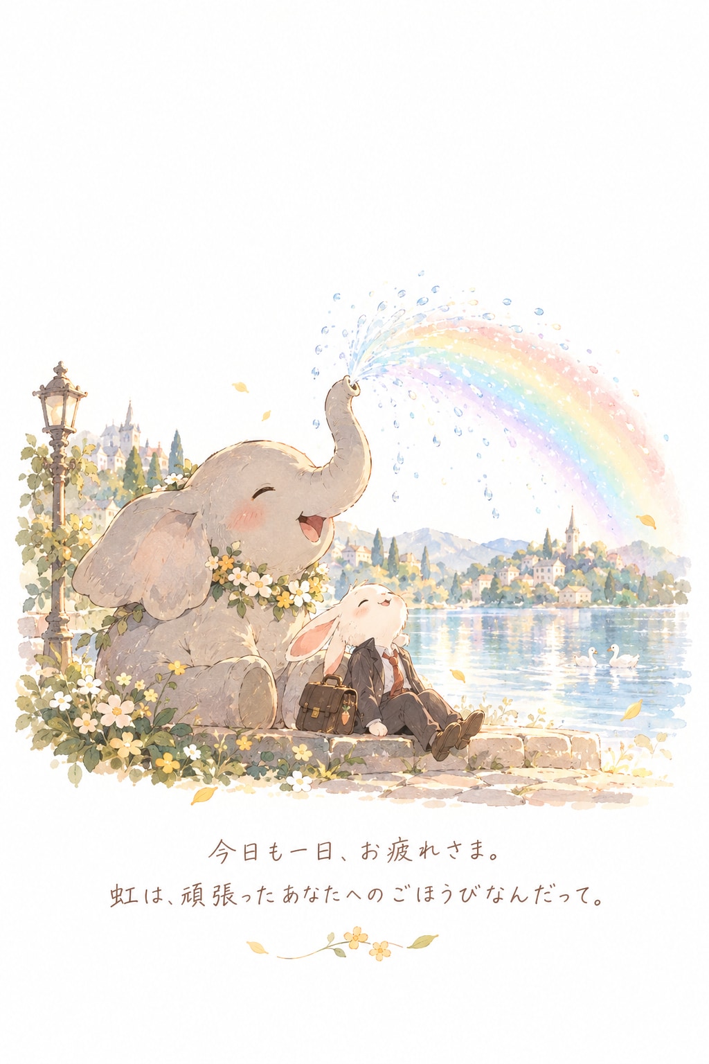 おつかれさまの虹 | の人気AIイラスト・グラビア