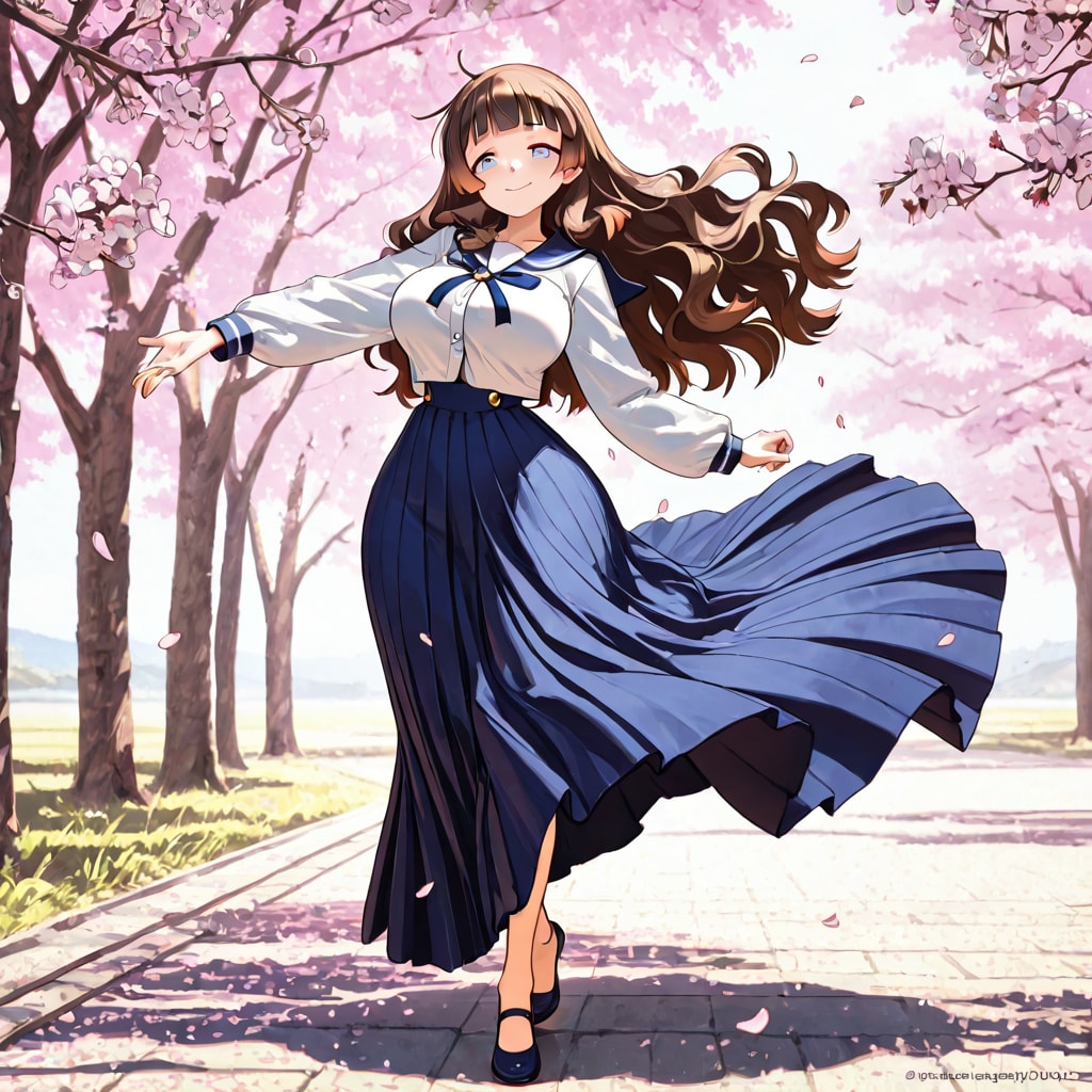 春　ロングスカート | の人気AIイラスト・グラビア