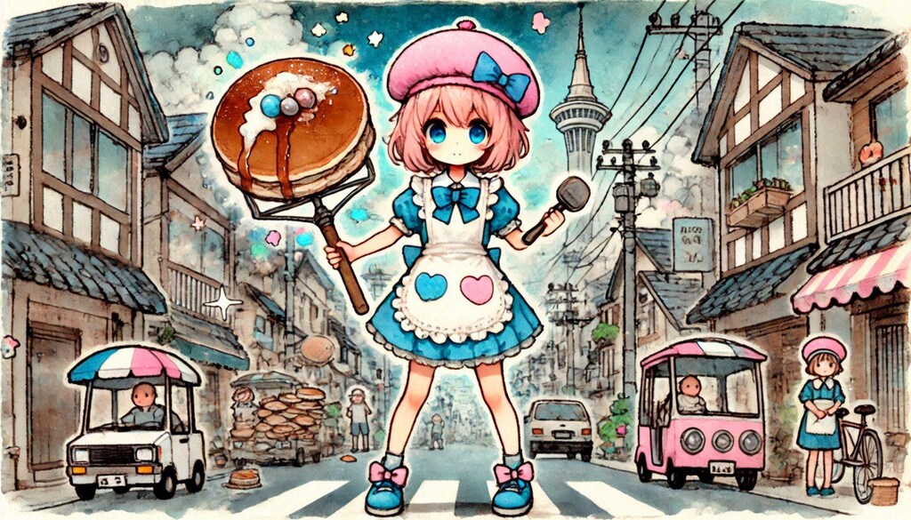 車輪餅（任意焼き）の擬人化の「もち」