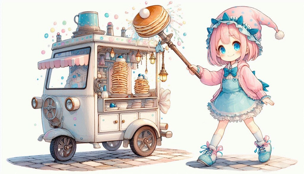 車輪餅（任意焼き）の擬人化の「もち」