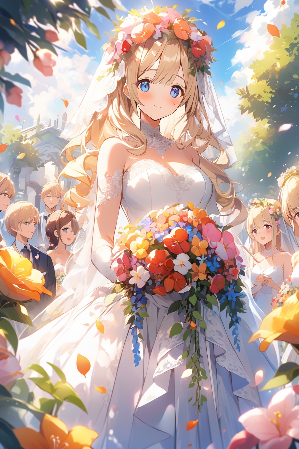 ウェディングドレスの花嫁 | の人気AIイラスト・グラビア