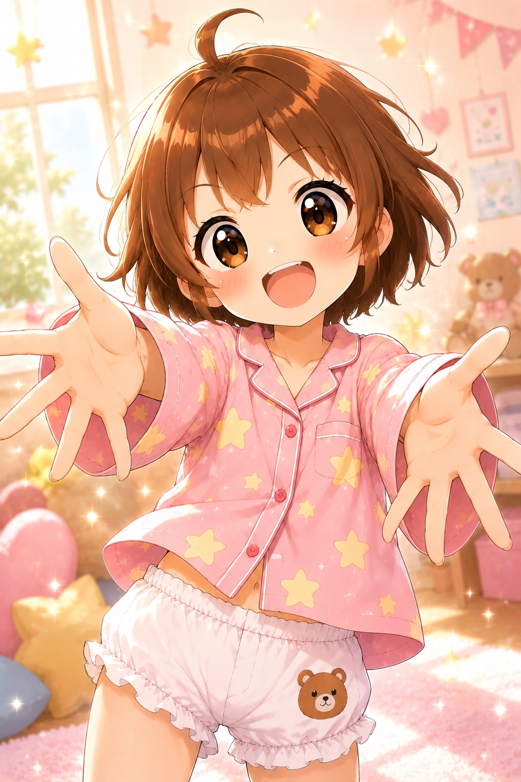 お着替え中のももかちゃん