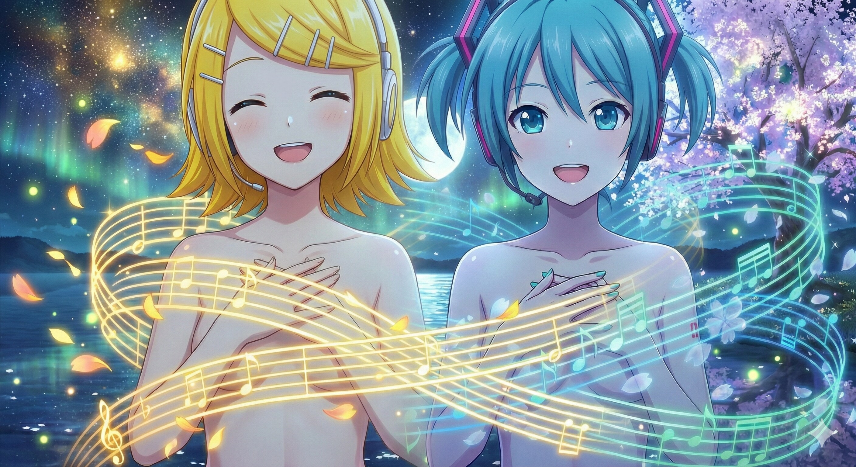 ミクさんとリンさん