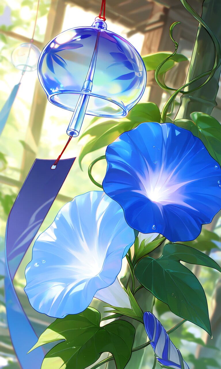 朝顔と風鈴