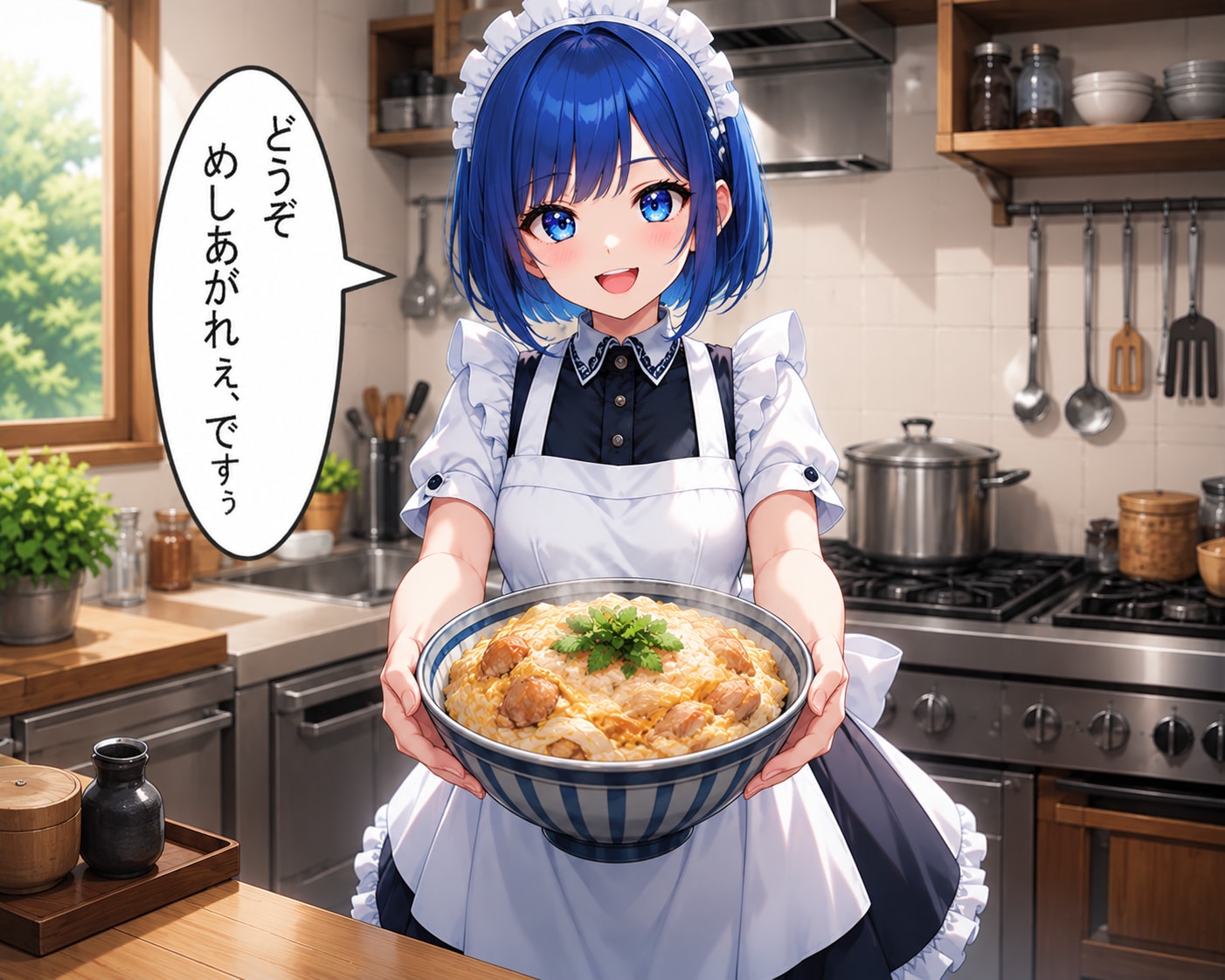 親子丼美味しくできた召し上がれ　弾