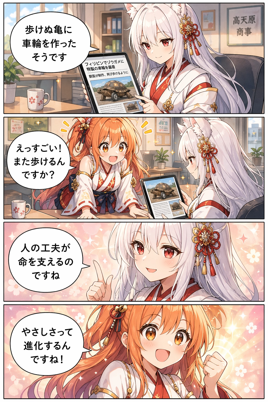 毎日漫画　10時のほっこりニュースCHATGPT版 | の人気AIイラスト・グラビア