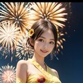 浴衣で花火大会 5枚目