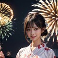 浴衣で花火大会 2枚目