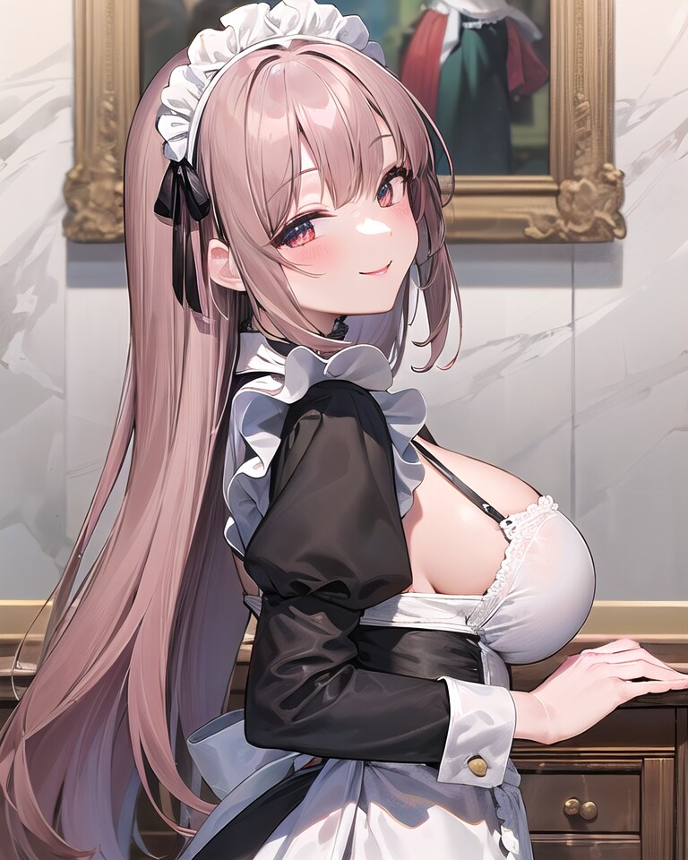 流し目のメイドさん