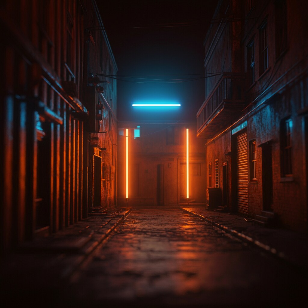 真夜中のネオン