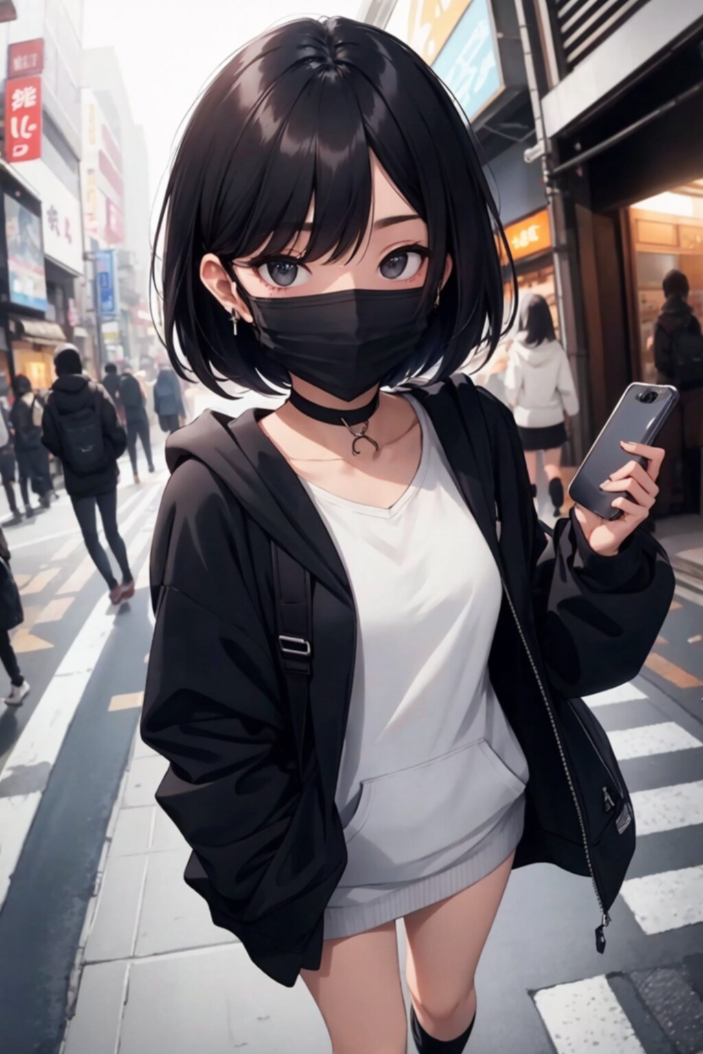 AIパパ活画像特集の作品 「ども～。DMくれた●●さんですか？ふ～ん.....ま、いっか。先、ごはん行きます？」