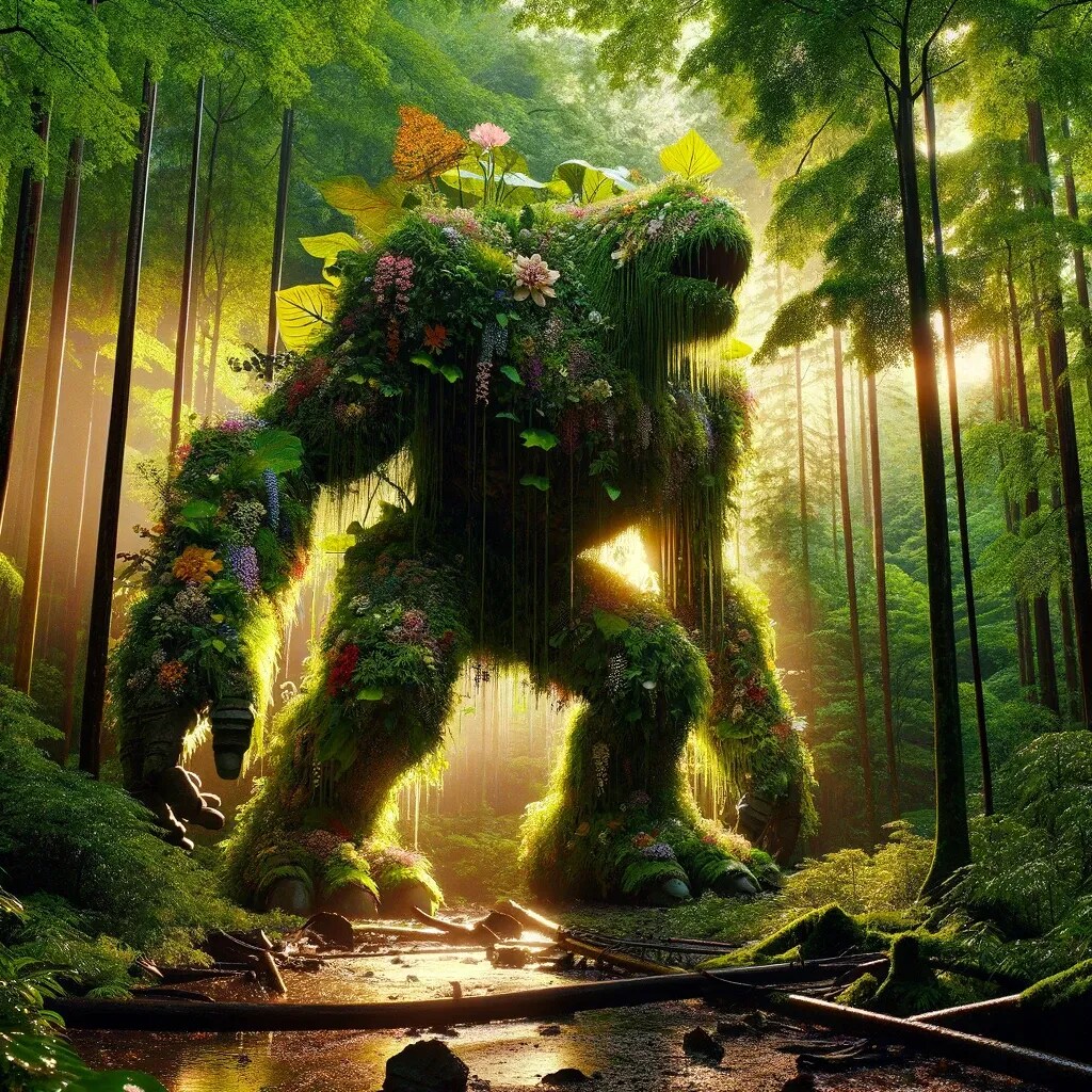 植物に召喚されたモンスター
