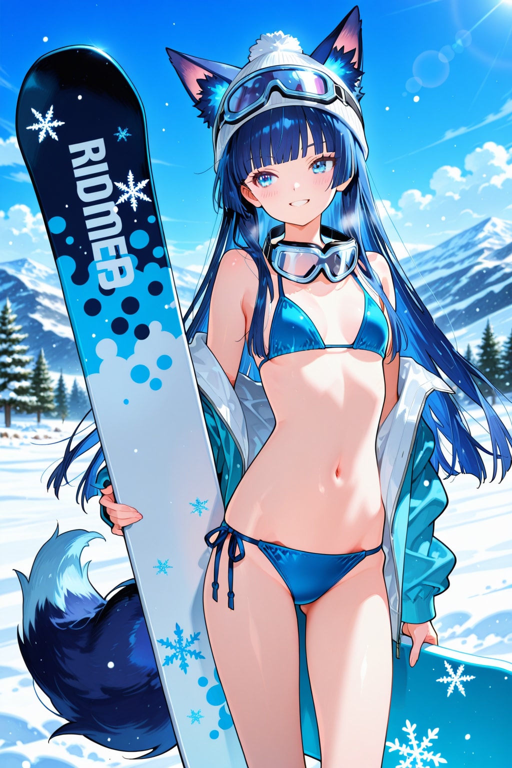 コートの下は水着