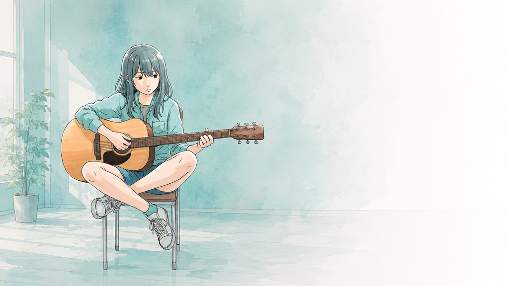ギターを弾く少女20